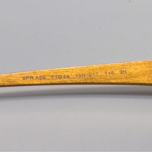 NEW PRADA SPR A55 15N01T GOLD GREEN RIMLESS PRA55S 15N01T WOMEN PRADA SUNGLASSES - Picture 9 of 11